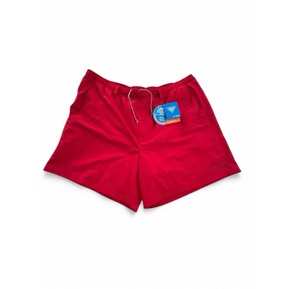 NWT Columbia Backcast III Water Shorts Mens XXL Red 6in Inseam PFG Fishing UPF50